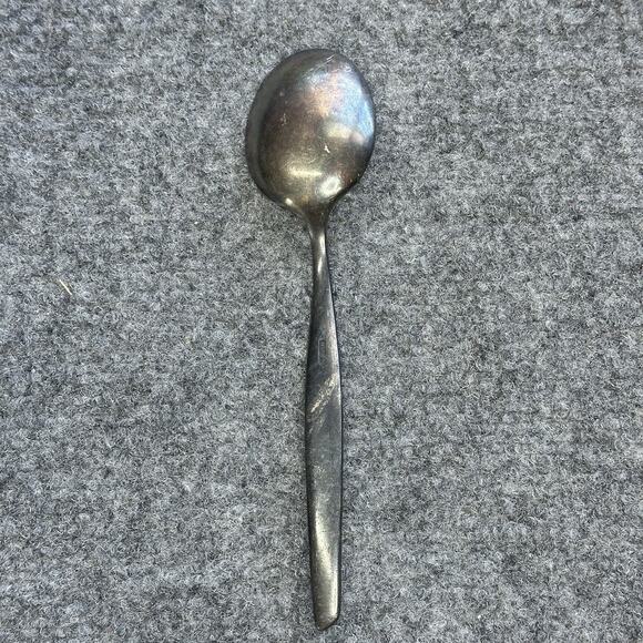 Vintage Silver Plate Flatware (3) Pieces Serving Stainless Steel Knife Spoon Vtg - Picture 6 of 7